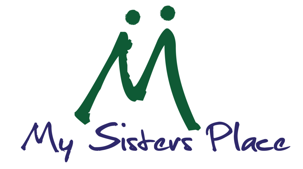 My Sisters Place green logo.